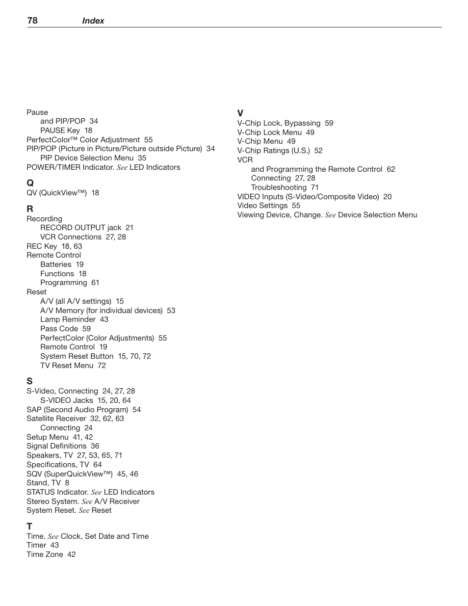 MITSUBISHI ELECTRIC WD-62526 User Manual | Page 78 / 80