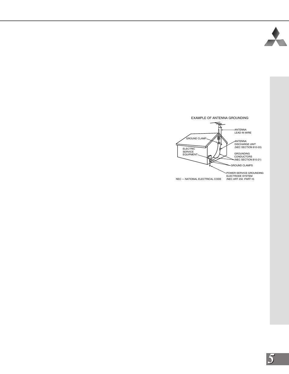 Important safeguards, Continued | MITSUBISHI ELECTRIC WS-65909 User Manual | Page 5 / 88