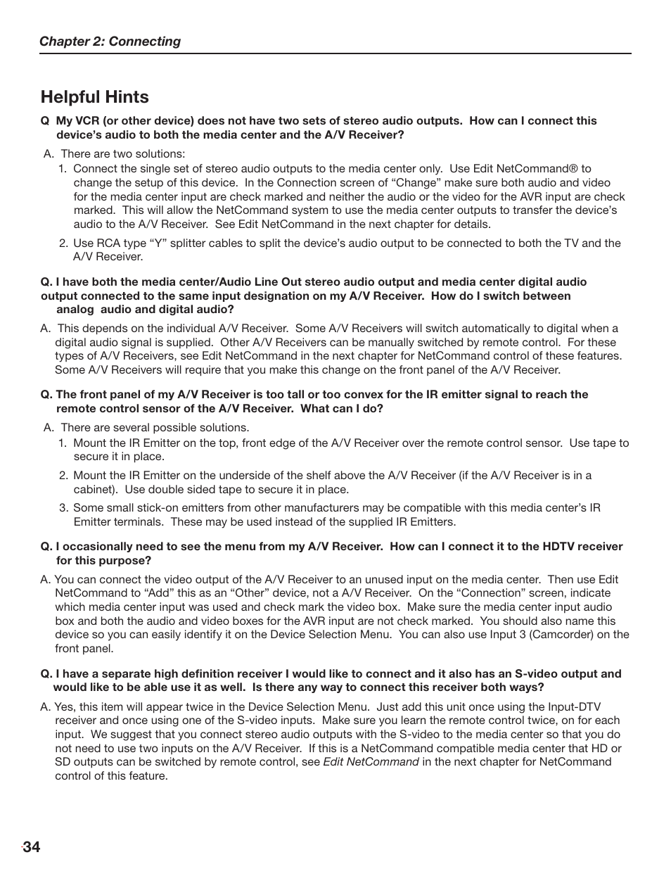 Helpful hints | MITSUBISHI ELECTRIC LT-3280 User Manual | Page 40 / 124