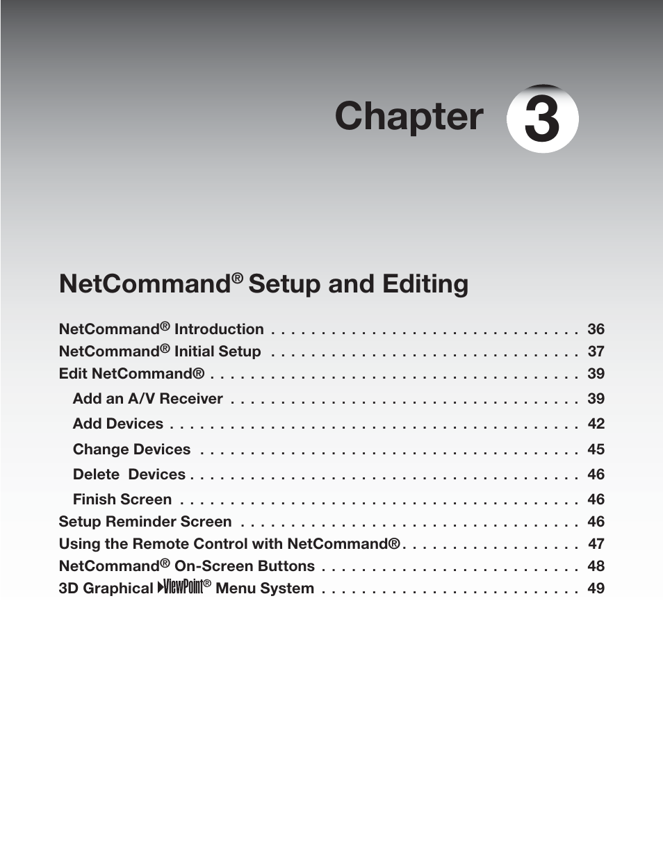 Chapter, Netcommand, Setup and editing | MITSUBISHI ELECTRIC LT-3280 User Manual | Page 41 / 124