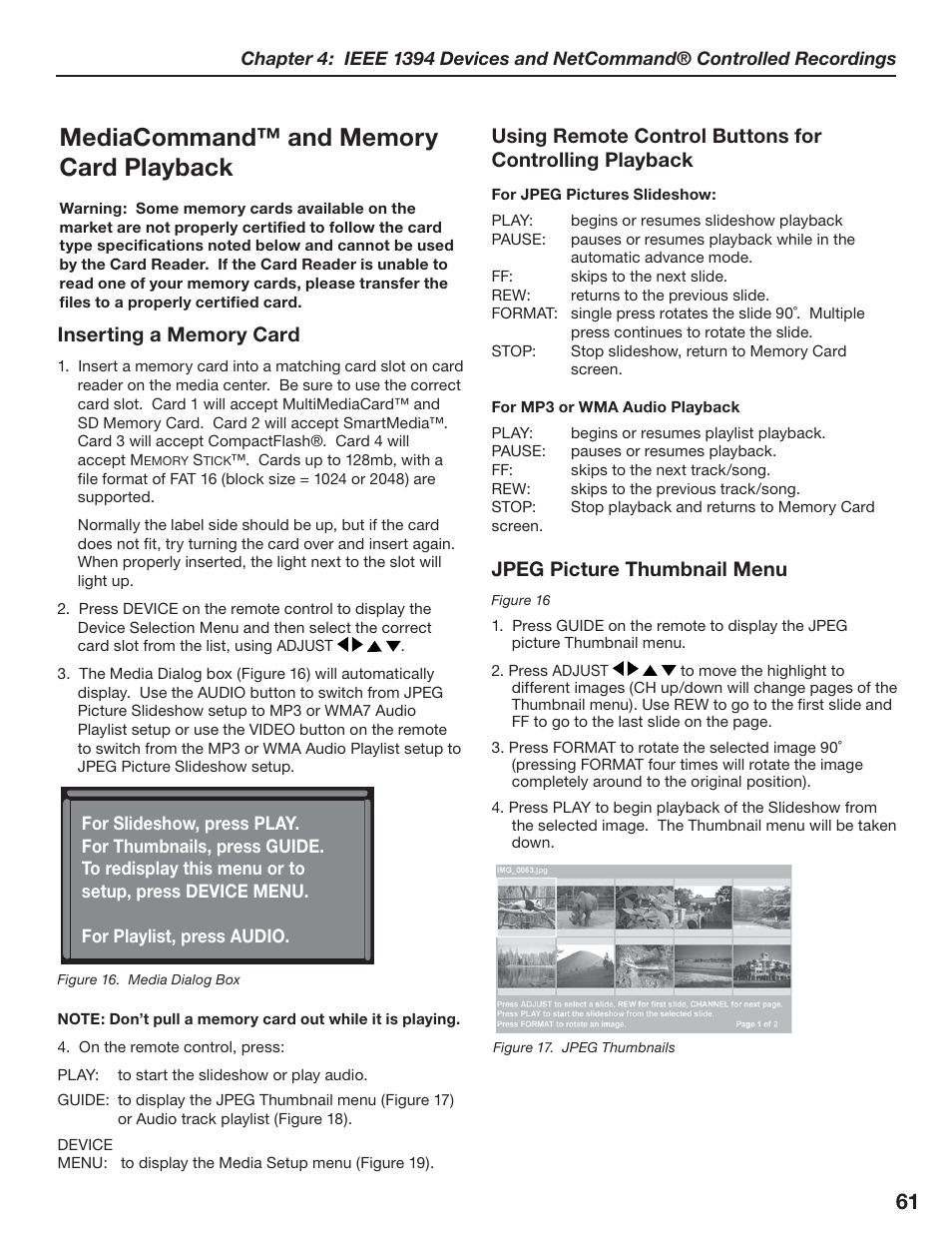 Jpeg picture thumbnail menu | MITSUBISHI ELECTRIC LT-3280 User Manual | Page 67 / 124