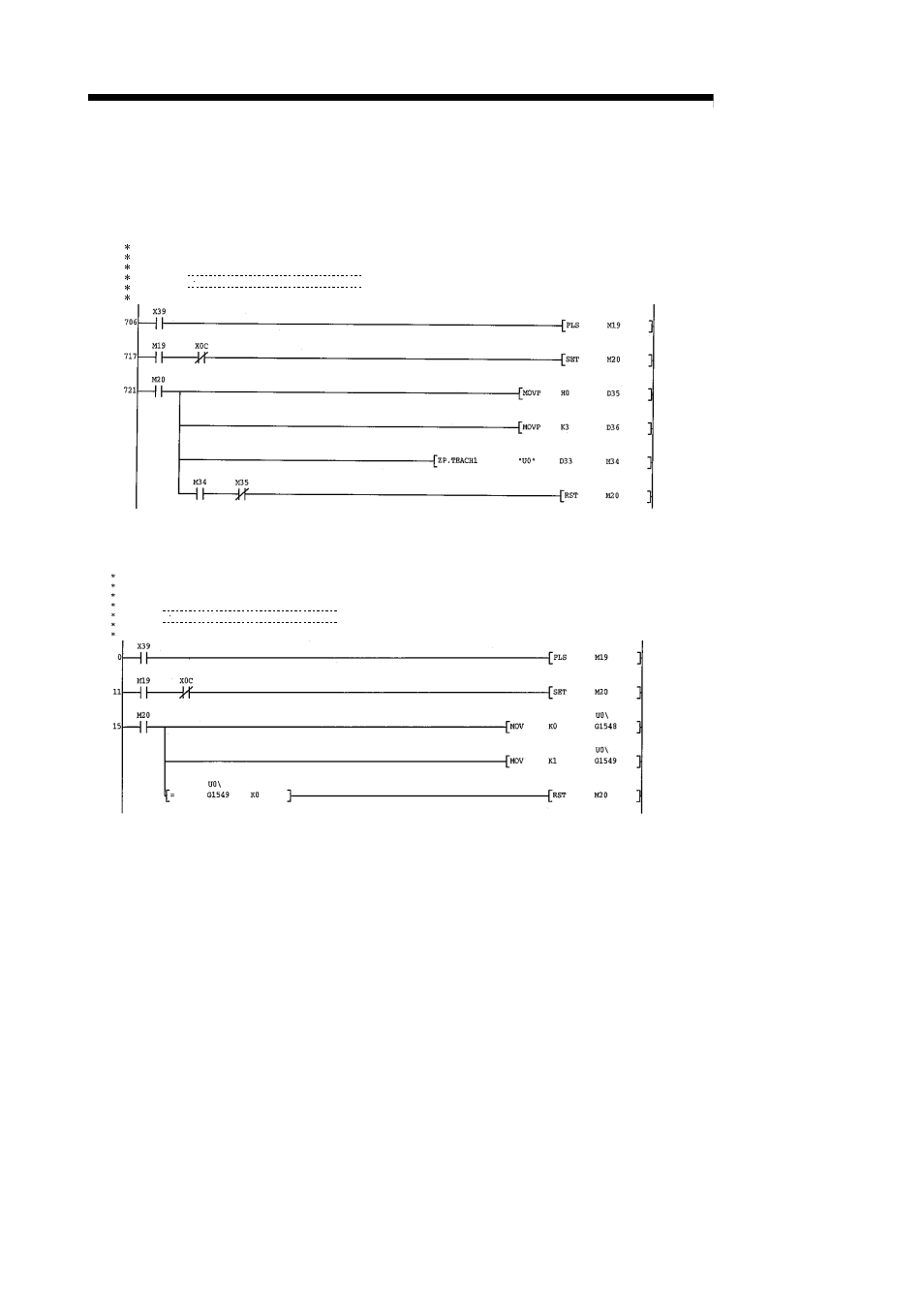 Melsec-q, 14 dedicated instructions [program example | MITSUBISHI ELECTRIC Mitsubishi Programmable Logic Controller QD75D User Manual | Page 597 / 768