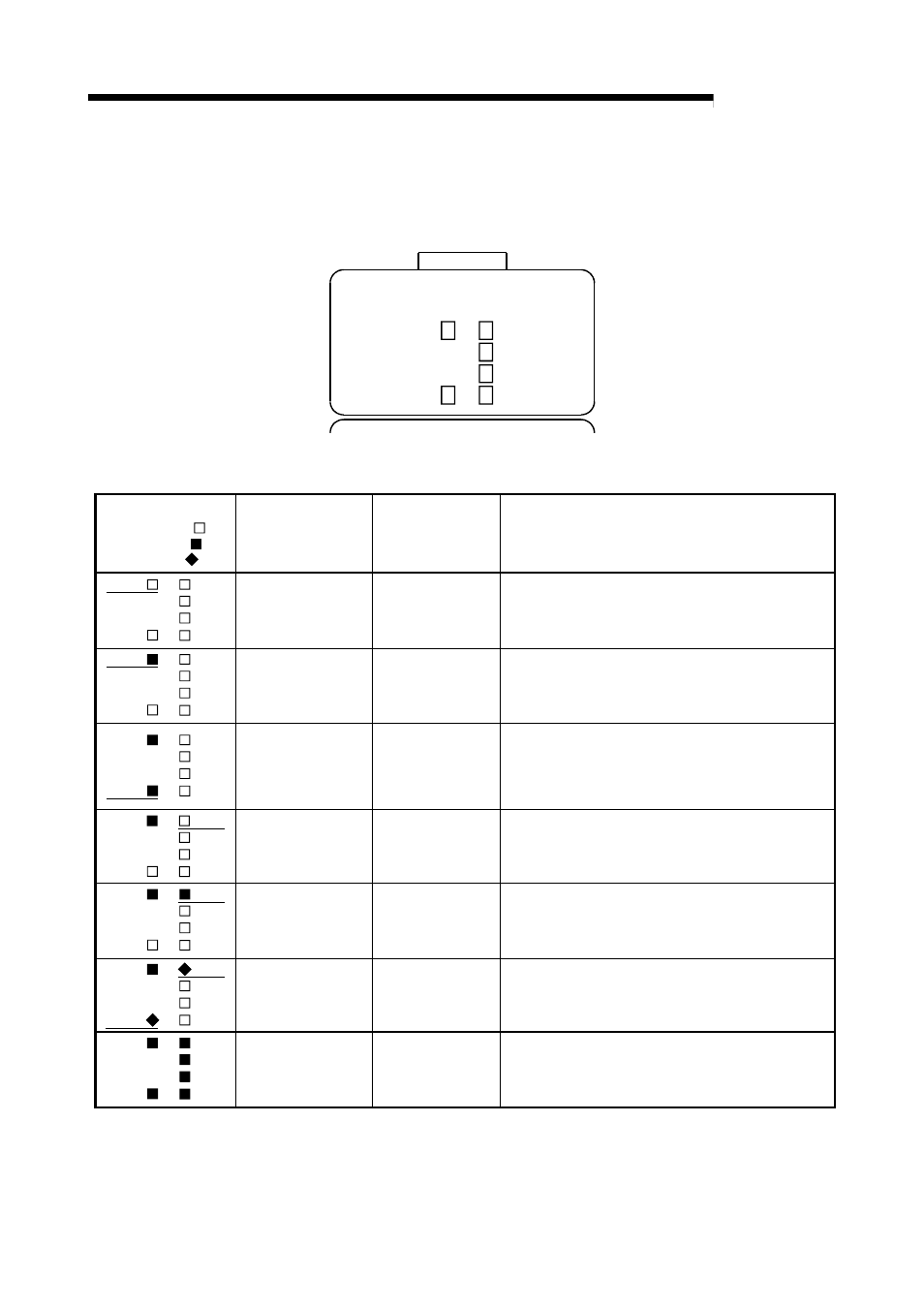 4 led display functions, Qd75p4, Melsec-q | Run err ax1 ax2 ax3 ax4 | MITSUBISHI ELECTRIC Mitsubishi Programmable Logic Controller QD75D User Manual | Page 642 / 768