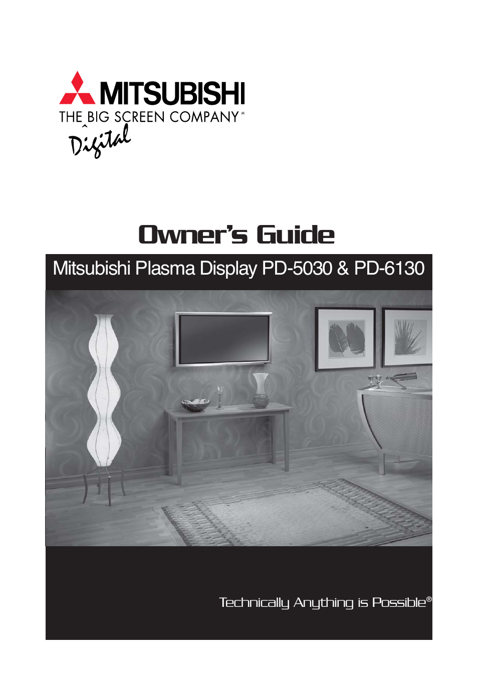 MITSUBISHI ELECTRIC PD-6130 User Manual | 52 pages