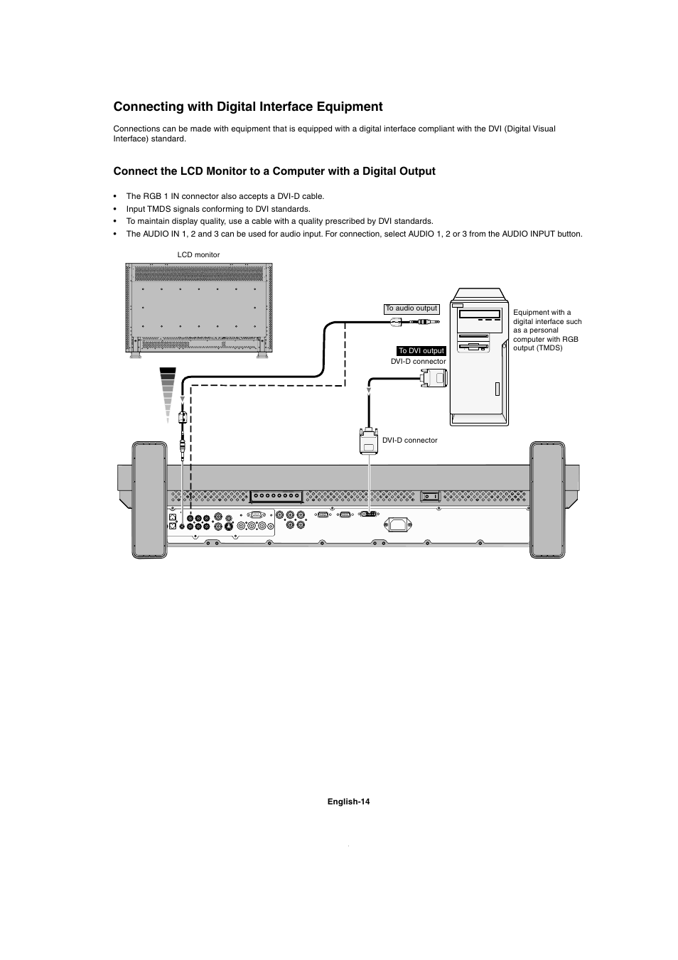 Connecting with digital interface equipment | MITSUBISHI ELECTRIC MDT321S User Manual | Page 16 / 36