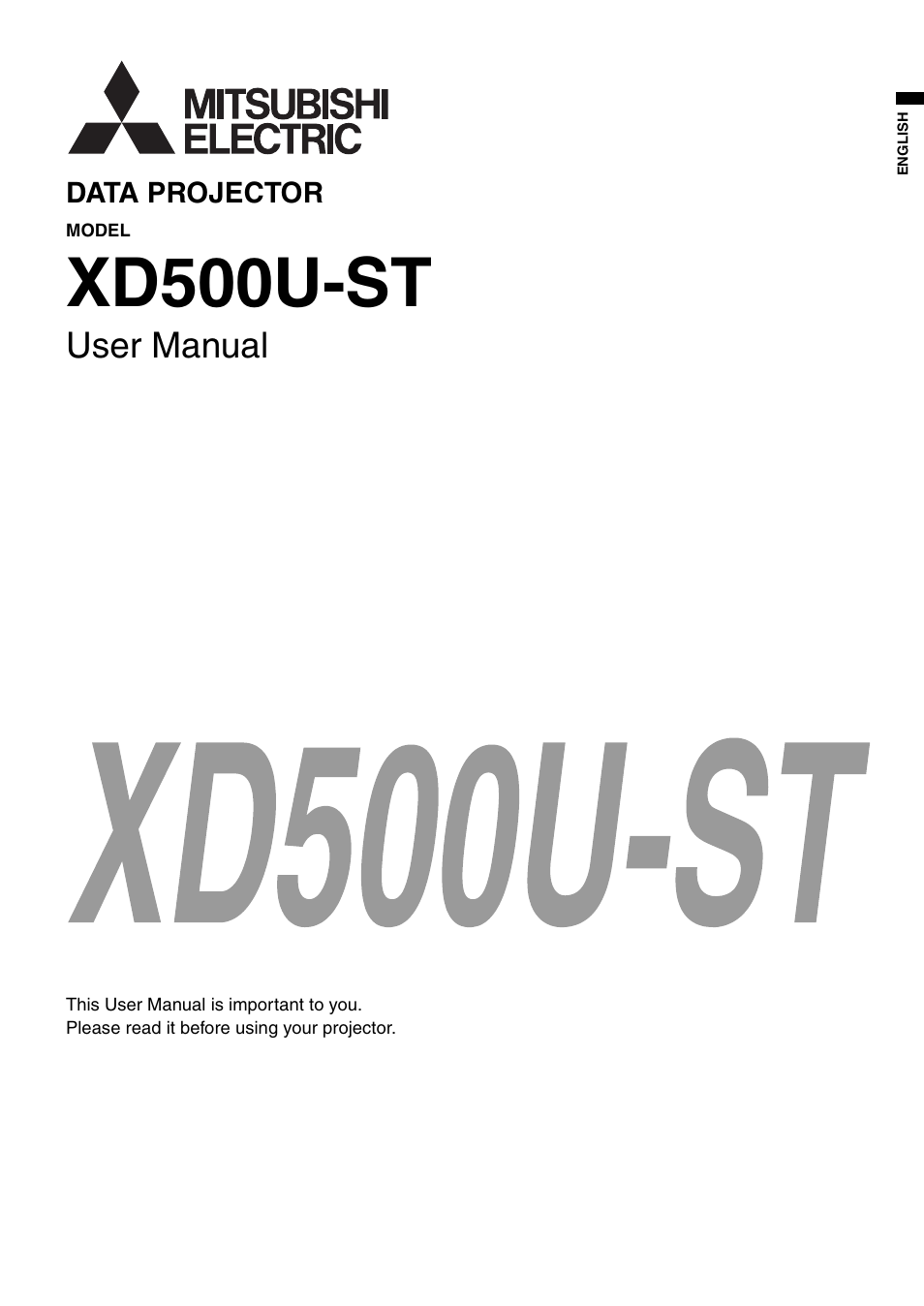 MITSUBISHI ELECTRIC XD500U-ST User Manual | 34 pages