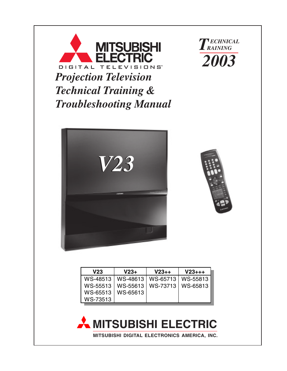 MITSUBISHI ELECTRIC WS-48513 User Manual | 76 pages
