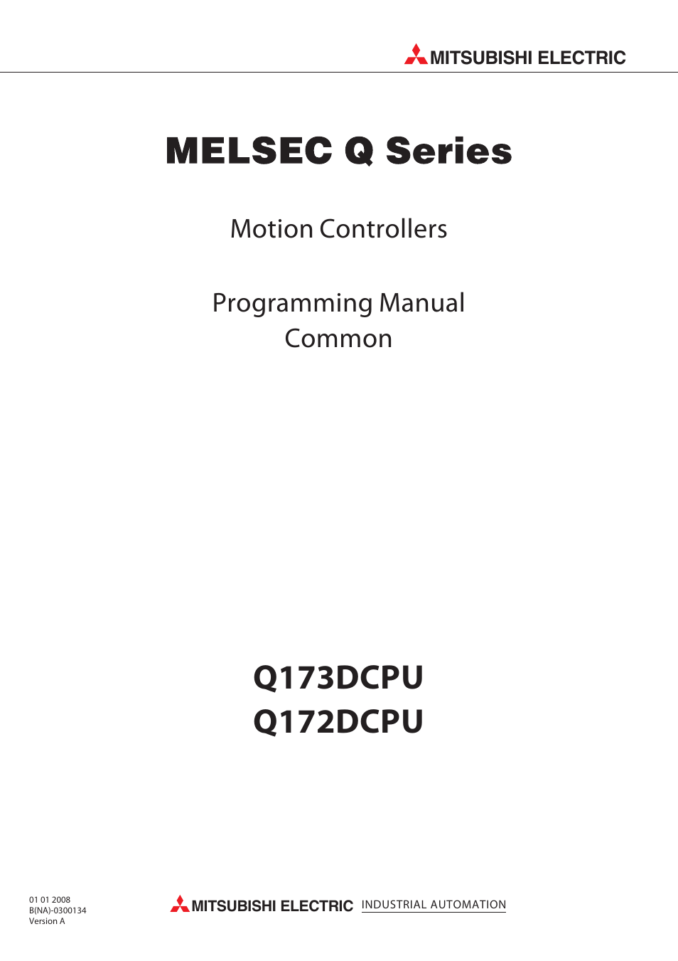 MITSUBISHI ELECTRIC MOTION CONTROLLERS Q172DCPU User Manual | 174 pages