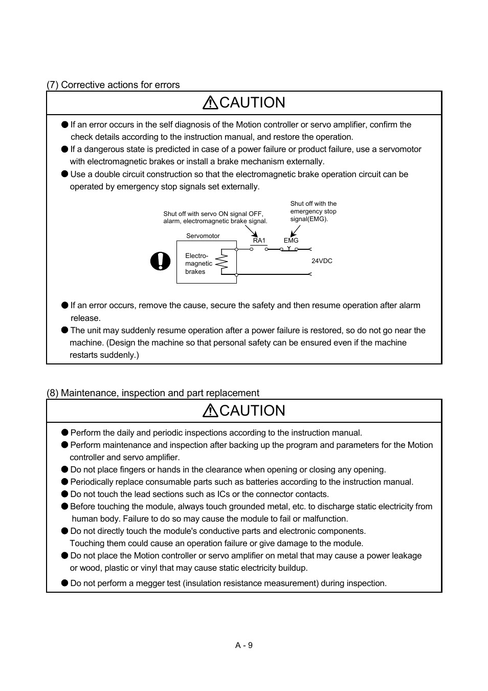 Caution | MITSUBISHI ELECTRIC MOTION CONTROLLERS Q172DCPU User Manual | Page 10 / 174