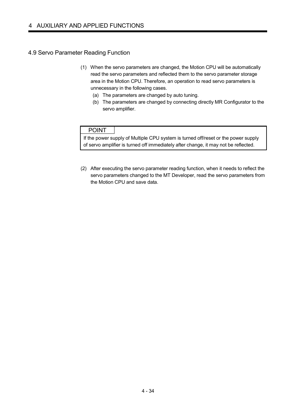 9 servo parameter reading function | MITSUBISHI ELECTRIC MOTION CONTROLLERS Q172DCPU User Manual | Page 125 / 174