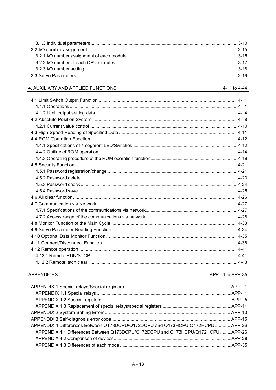 MITSUBISHI ELECTRIC MOTION CONTROLLERS Q172DCPU User Manual | Page 14 / 174