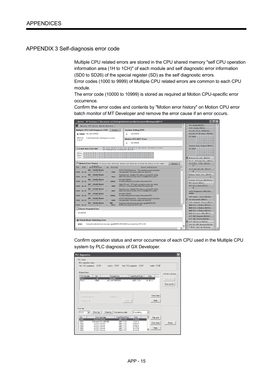 Appendix 3 self-diagnosis error code | MITSUBISHI ELECTRIC MOTION CONTROLLERS Q172DCPU User Manual | Page 150 / 174