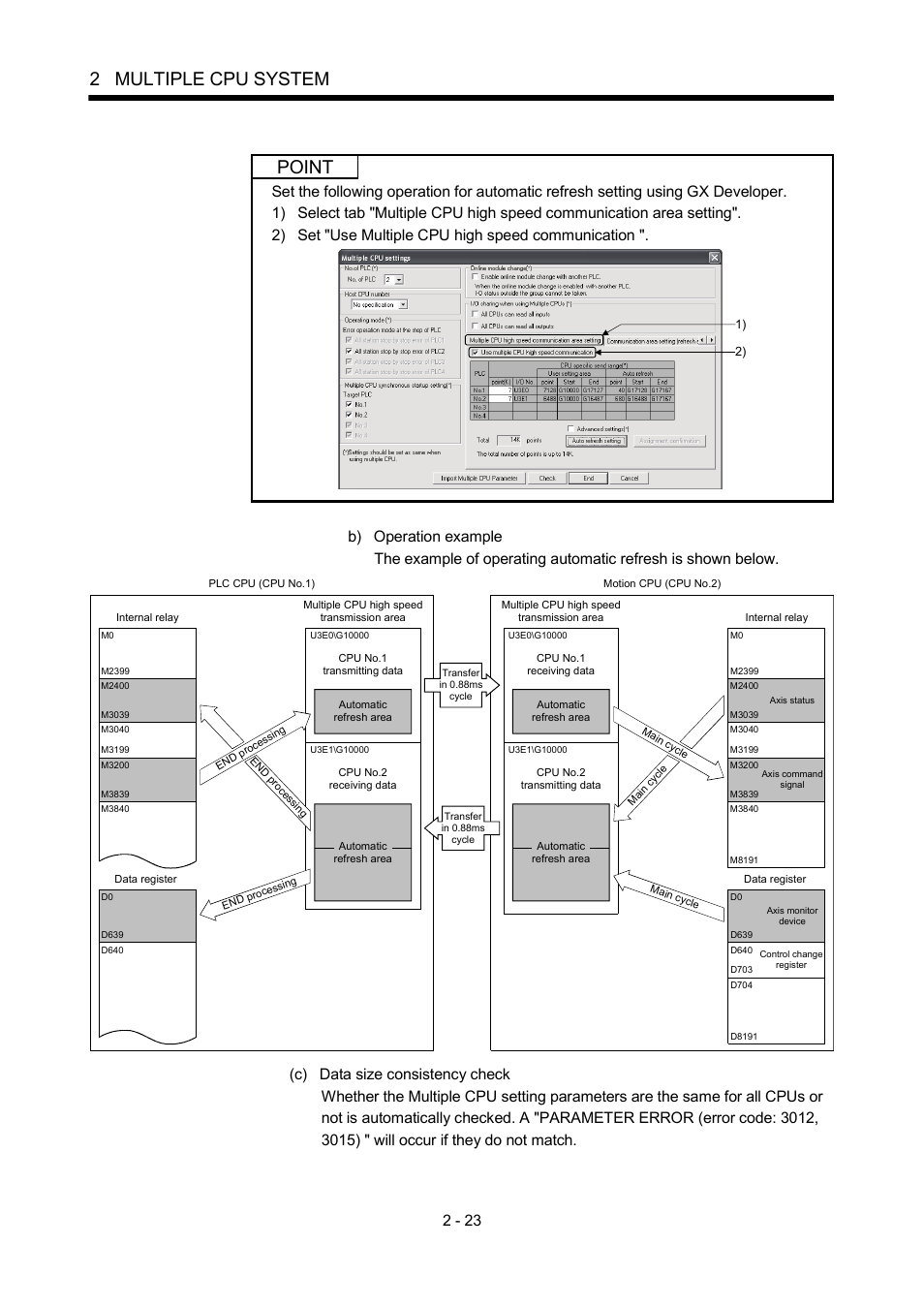2 multiple cpu system, Point | MITSUBISHI ELECTRIC MOTION CONTROLLERS Q172DCPU User Manual | Page 60 / 174
