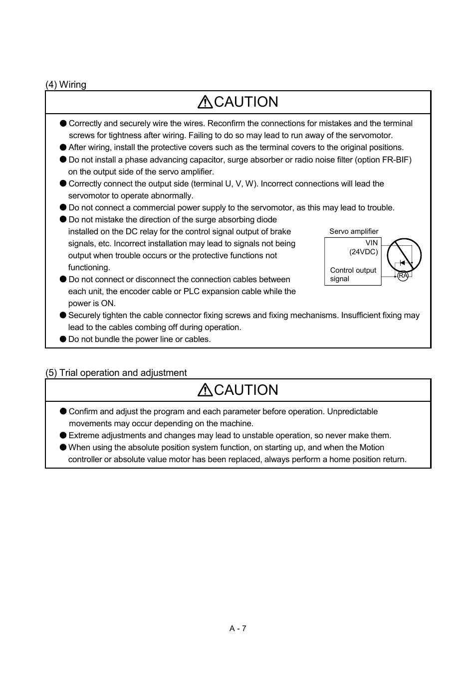 Caution | MITSUBISHI ELECTRIC MOTION CONTROLLERS Q172DCPU User Manual | Page 8 / 174