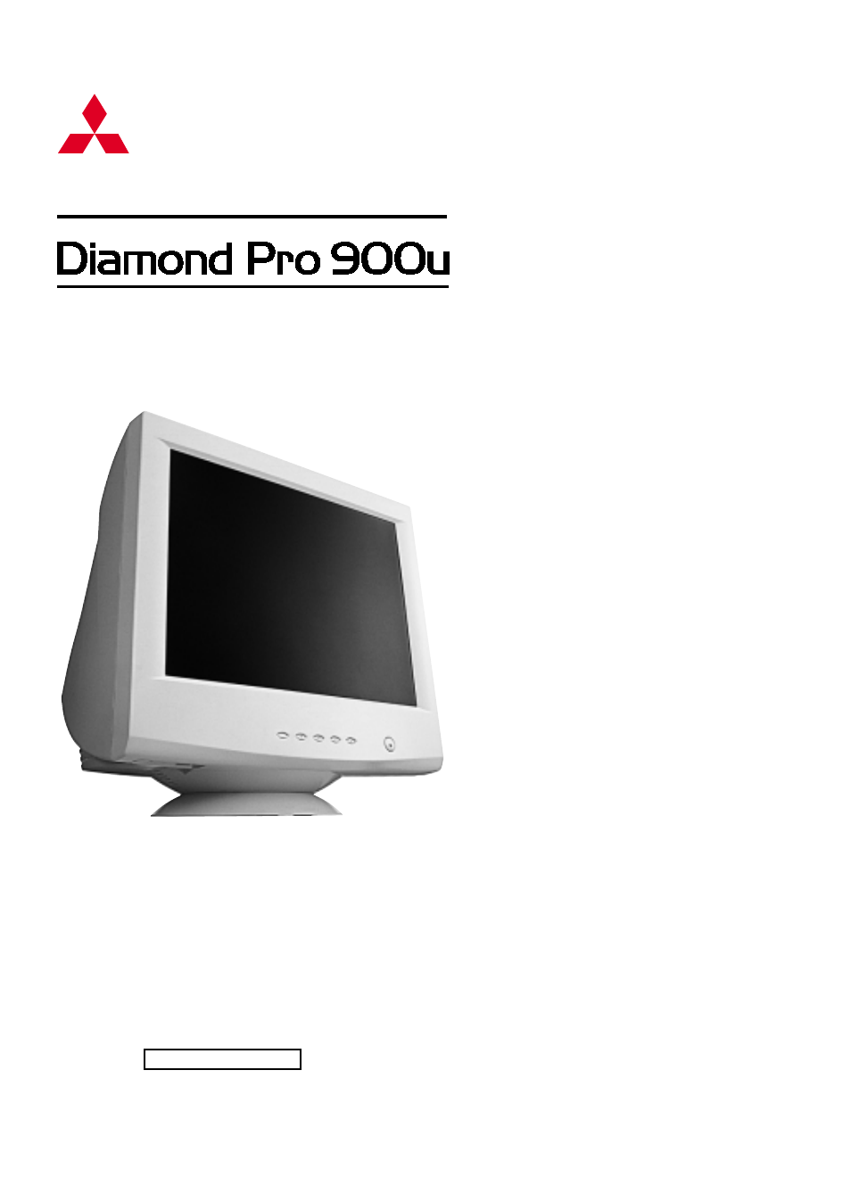 MITSUBISHI ELECTRIC DIAMOND PRO 900U NFJ9905SKHUW User Manual | 40 pages