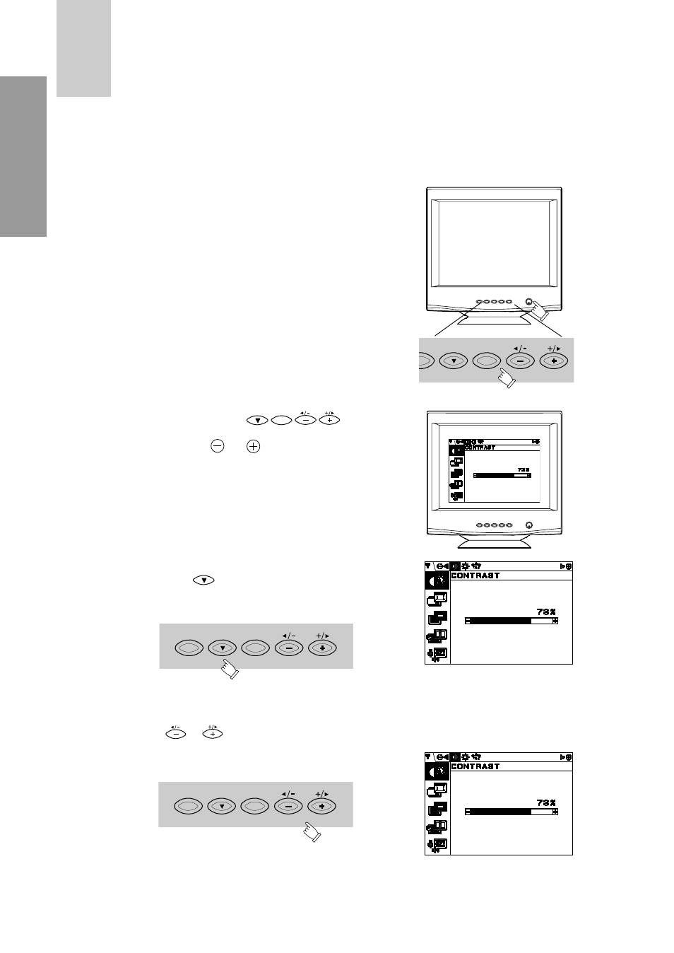 English, Osd(on screen display) functions | MITSUBISHI ELECTRIC DIAMOND PRO 900U NFJ9905SKHUW User Manual | Page 25 / 40