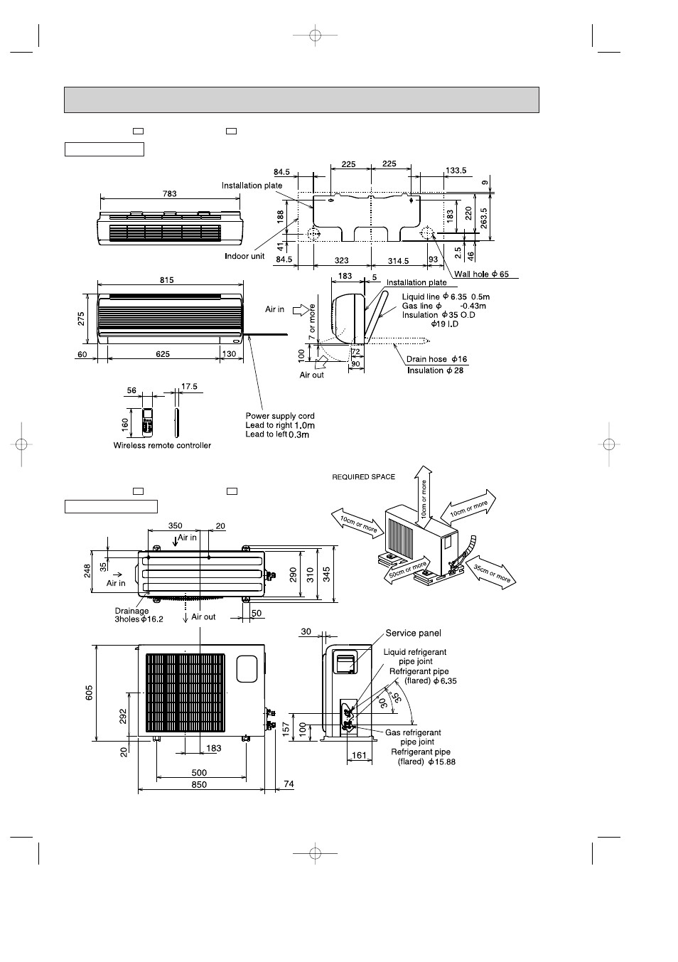 Msh-12nv, Muh-12nv, Indoor unit outdoor unit | MITSUBISHI ELECTRIC MSH-07NV User Manual | Page 12 / 80