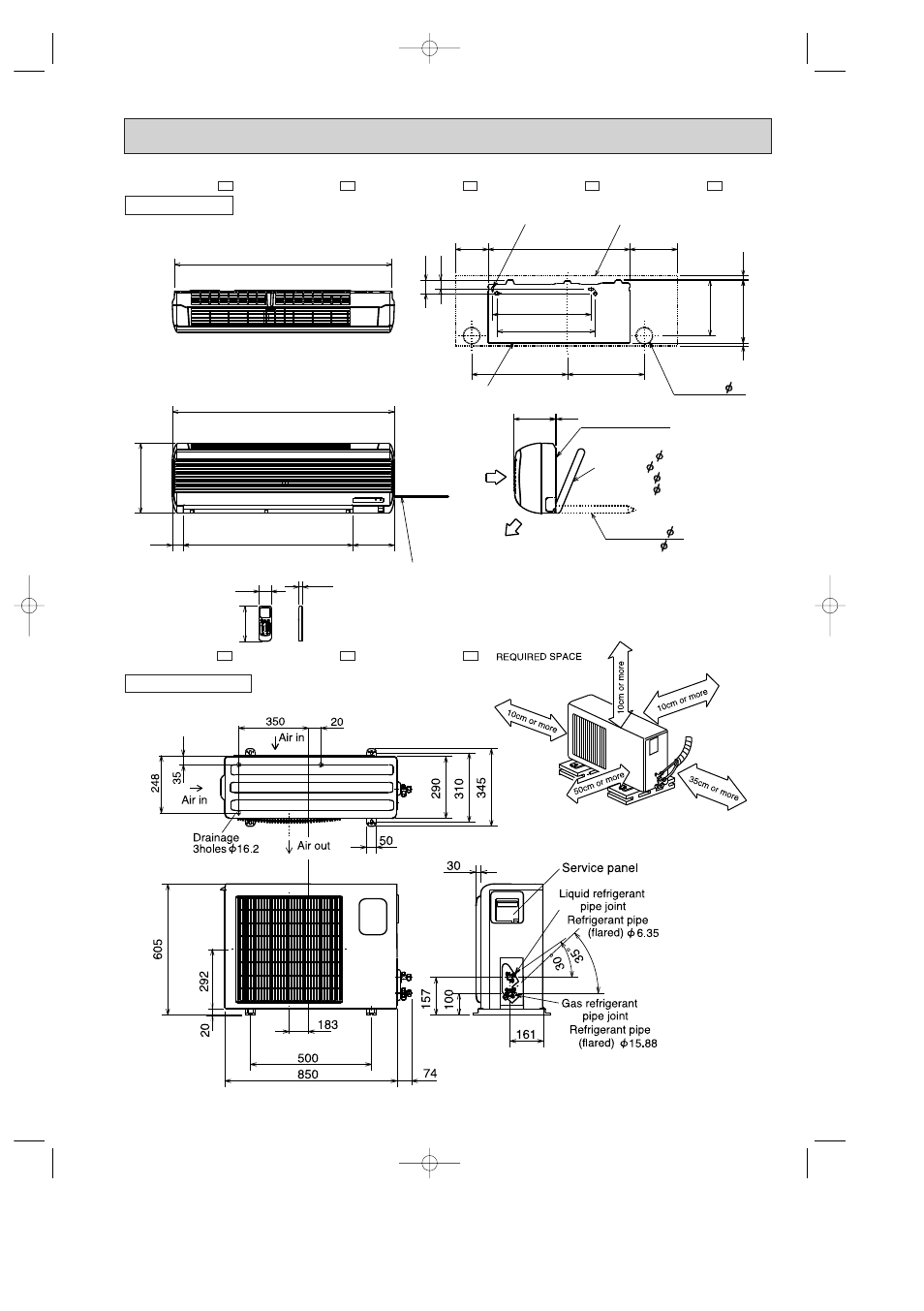 Outdoor unit, Muh-18nv, Indoor unit | MITSUBISHI ELECTRIC MSH-07NV User Manual | Page 13 / 80