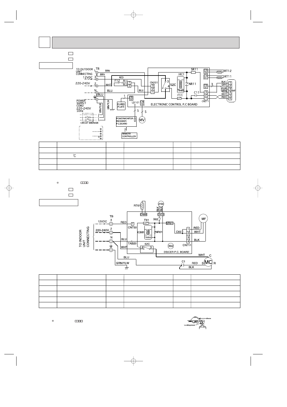 Wiring diagram 5, Msh-07nv - msh-09nv, Models wiring diagram muh-07nv - muh-09nv | Models wiring diagram outdoor unit, Indoor unit | MITSUBISHI ELECTRIC MSH-07NV User Manual | Page 15 / 80