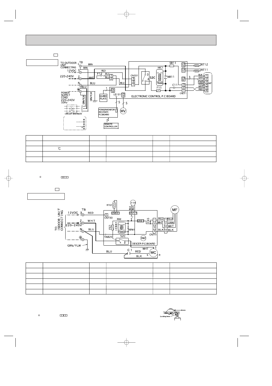 Msh-12nv, Muh-12nv, Model wiring diagram | Model wiring diagram indoor unit outdoor unit | MITSUBISHI ELECTRIC MSH-07NV User Manual | Page 16 / 80