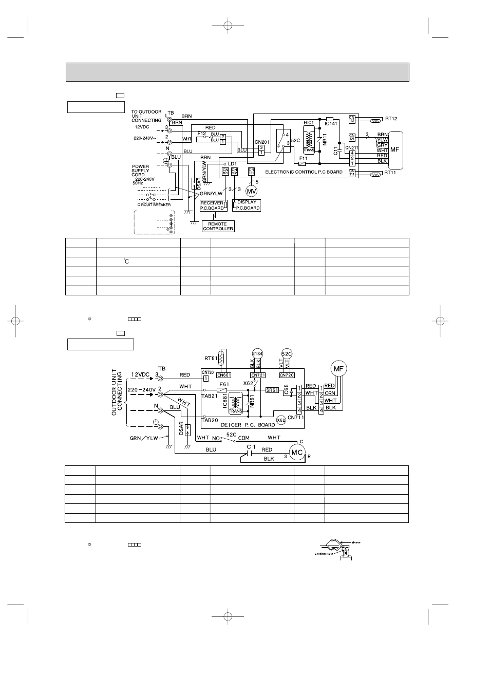 Msh-18nv, Muh-18nv, Model wiring diagram | Model wiring diagram indoor unit outdoor unit | MITSUBISHI ELECTRIC MSH-07NV User Manual | Page 21 / 80