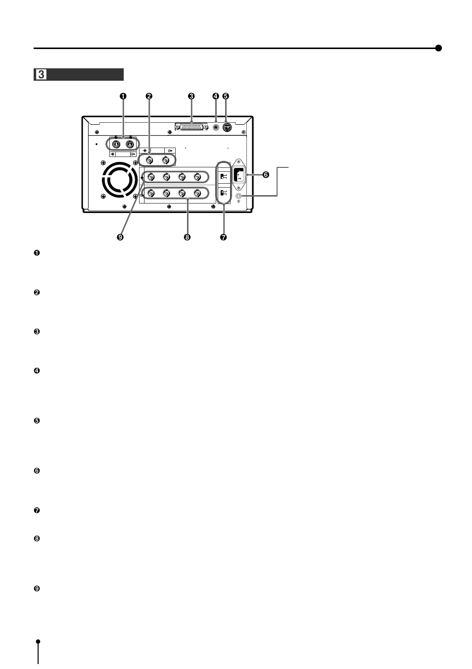 24 5. features and functions, 3rear panel | MITSUBISHI ELECTRIC CP700E User Manual | Page 25 / 91