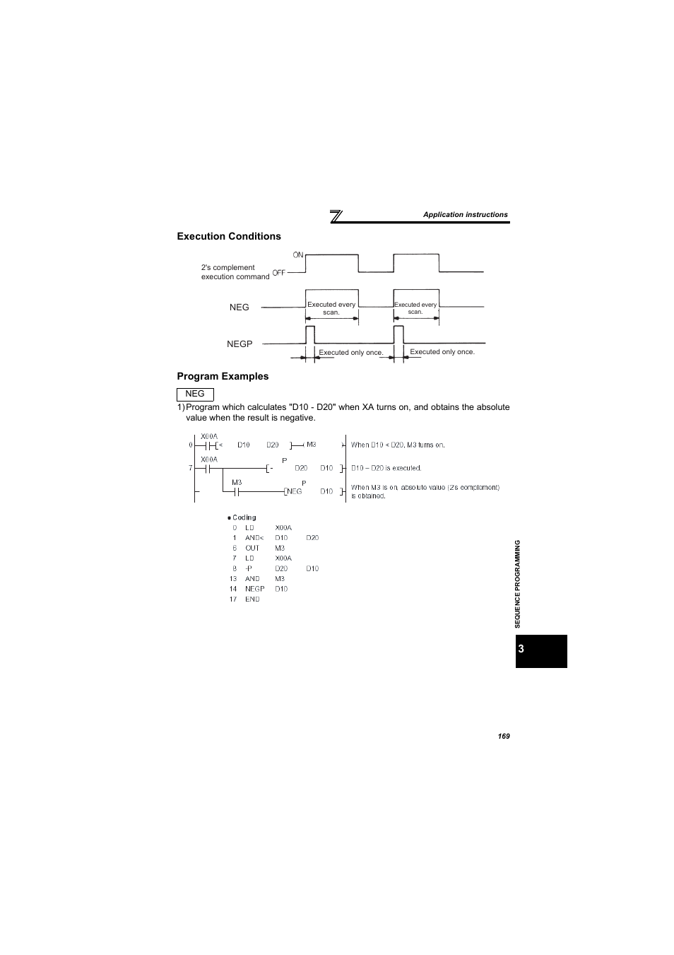 Execution conditions program examples | MITSUBISHI ELECTRIC 700 Series User Manual | Page 174 / 183