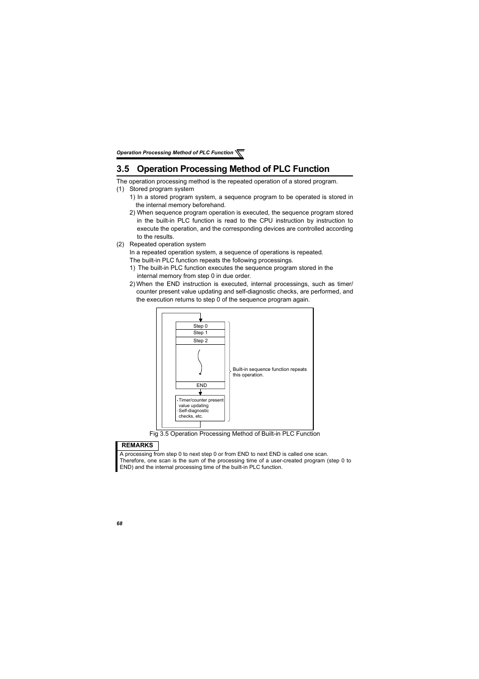 5 operation processing method of plc function, Operation processing method of plc function | MITSUBISHI ELECTRIC 700 Series User Manual | Page 73 / 183