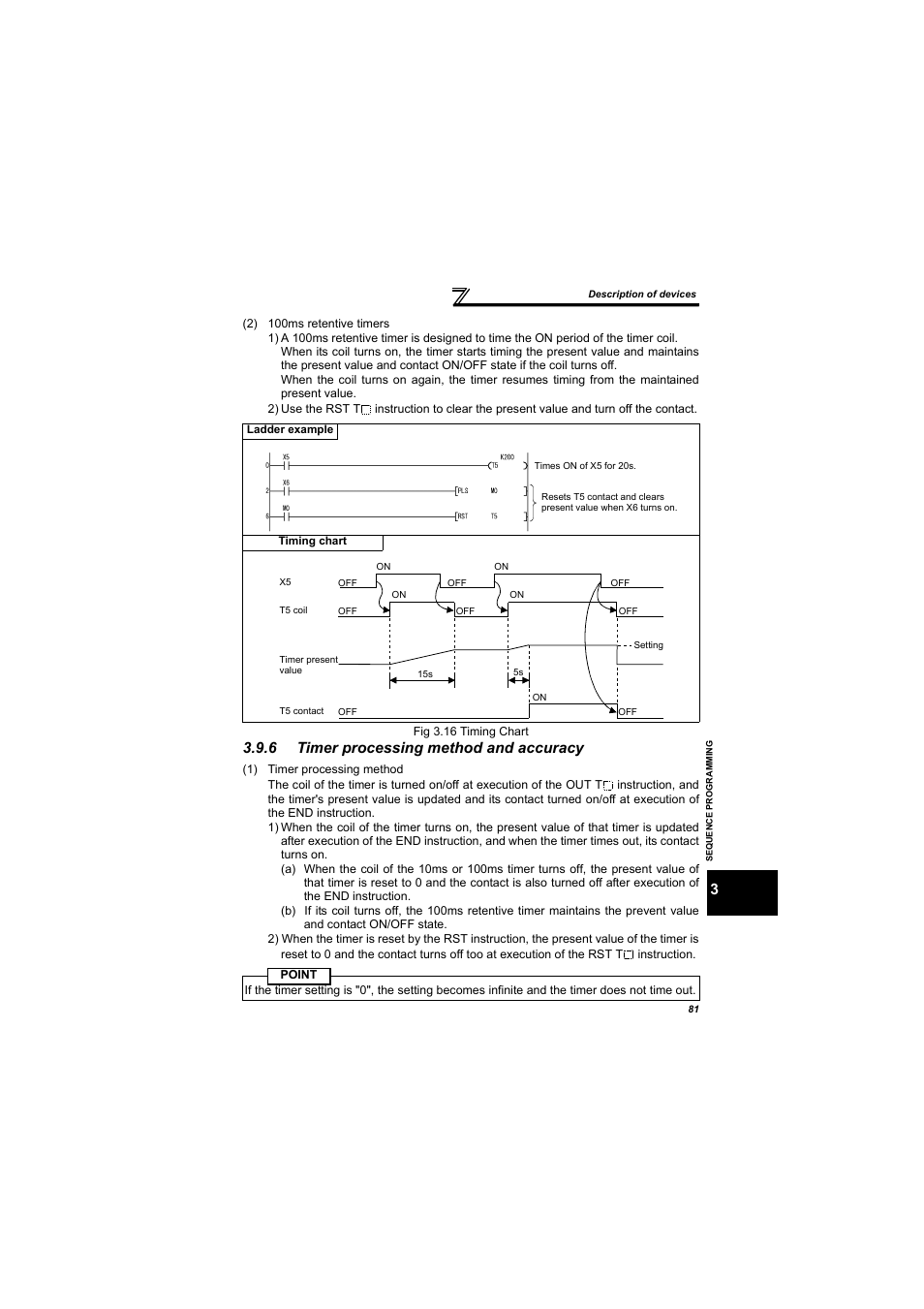 6 timer processing method and accuracy, Timer processing method and accuracy | MITSUBISHI ELECTRIC 700 Series User Manual | Page 86 / 183