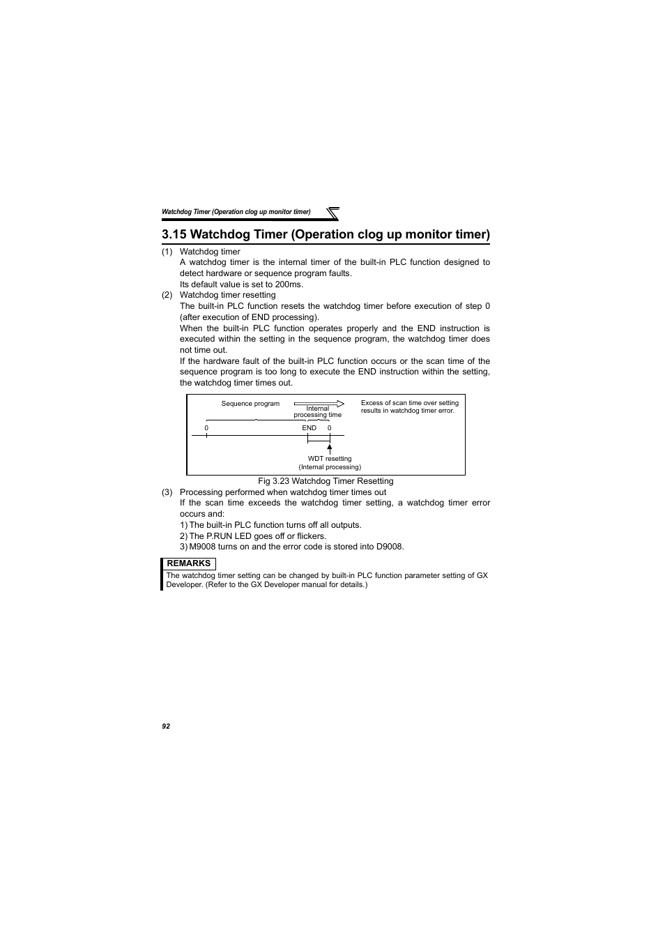 15 watchdog timer (operation clog up monitor, Timer) | MITSUBISHI ELECTRIC 700 Series User Manual | Page 97 / 183