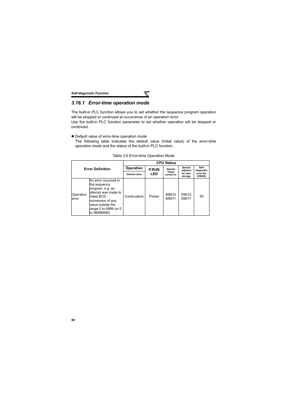 1 error-time operation mode | MITSUBISHI ELECTRIC 700 Series User Manual | Page 99 / 183