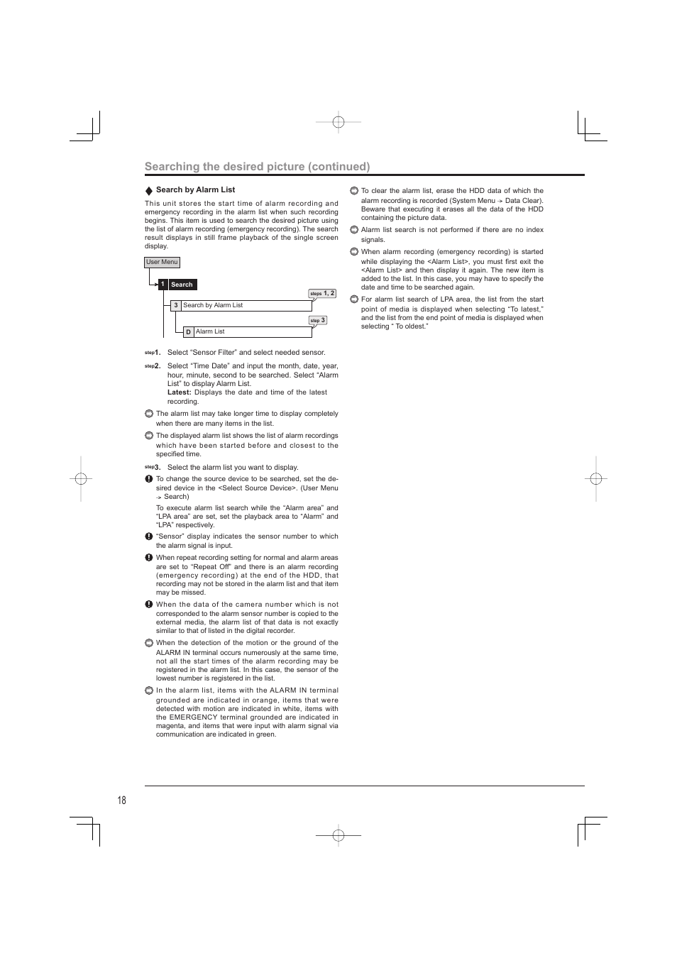 Searching the desired picture (continued) | MITSUBISHI ELECTRIC DX-TL4709U User Manual | Page 22 / 44