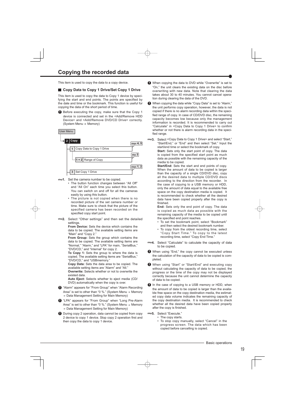 Copying the recorded data | MITSUBISHI ELECTRIC DX-TL4709U User Manual | Page 23 / 44