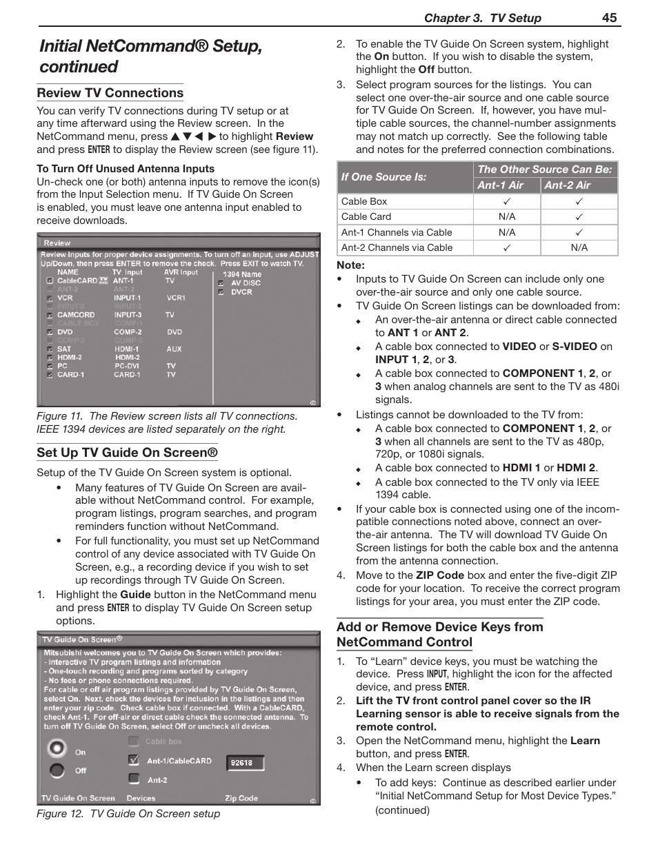 Initial netcommand® setup, continued | MITSUBISHI ELECTRIC LT-46231 User Manual | Page 45 / 122