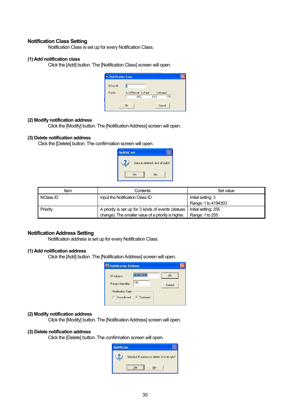 Notification class setting | MITSUBISHI ELECTRIC PAC-YG31CDA User Manual | Page 33 / 46