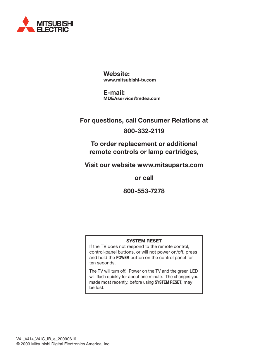 MITSUBISHI ELECTRIC 737 User Manual | Page 88 / 88