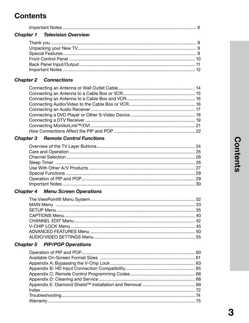 MITSUBISHI ELECTRIC WS-65315 User Manual | Page 3 / 76