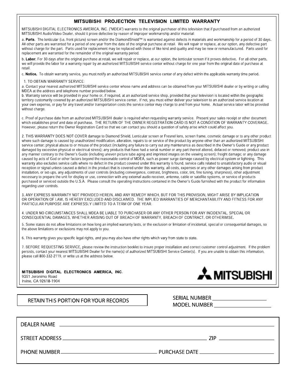 MITSUBISHI ELECTRIC WS-65315 User Manual | Page 75 / 76