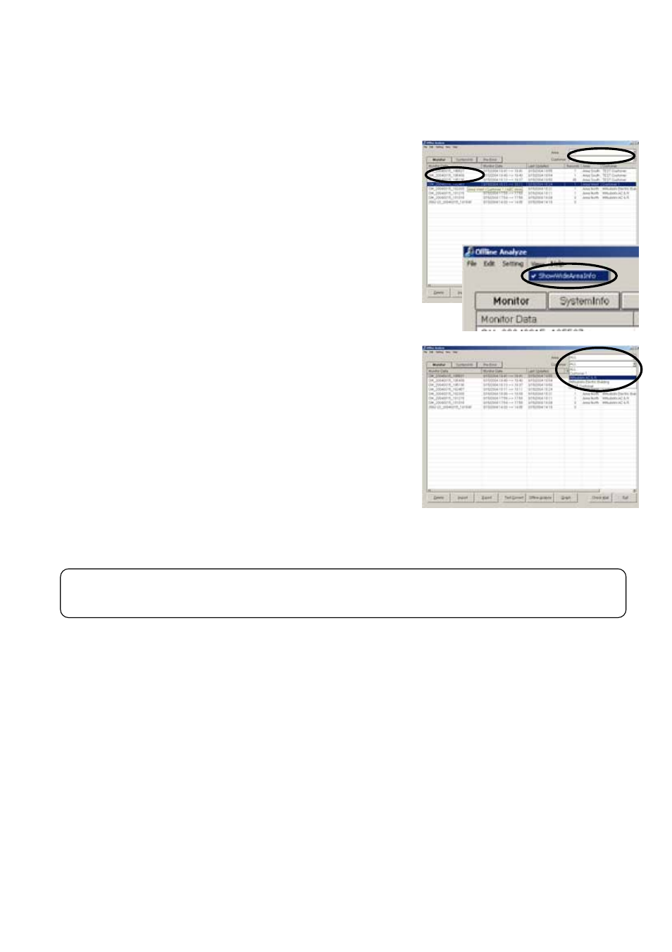 7 offline analyze on wide area access mode | MITSUBISHI ELECTRIC WT03939X20 User Manual | Page 126 / 144