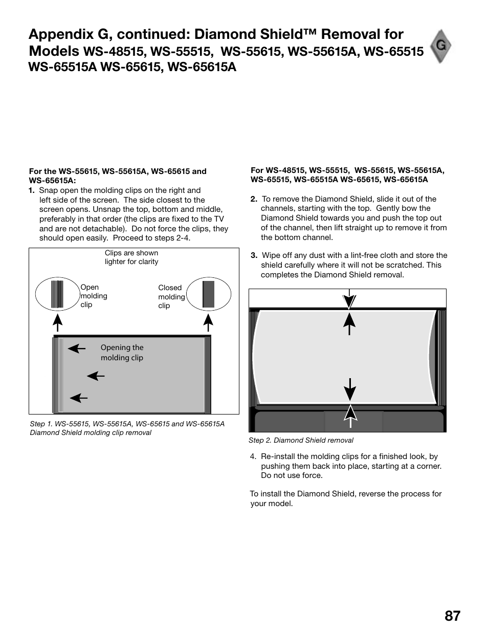 MITSUBISHI ELECTRIC WS-48515 User Manual | Page 87 / 100