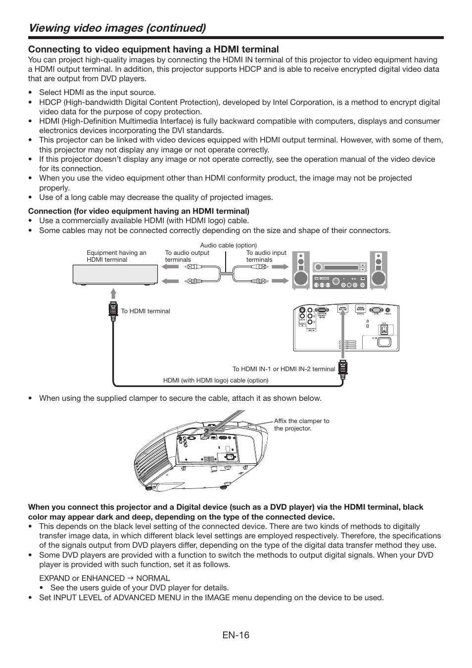 Viewing video images (continued) | MITSUBISHI ELECTRIC Mitsubishi Electric LCD HC6800 User Manual | Page 16 / 47