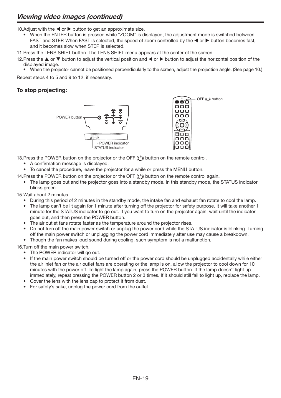 Viewing video images (continued) | MITSUBISHI ELECTRIC Mitsubishi Electric LCD HC6800 User Manual | Page 19 / 47