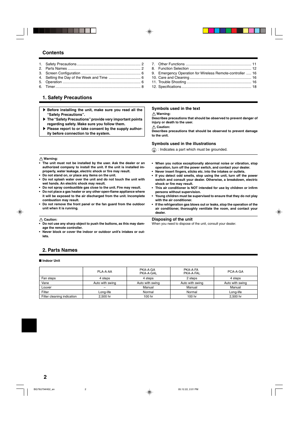 MITSUBISHI ELECTRIC PKA-AGAL User Manual | Page 2 / 37