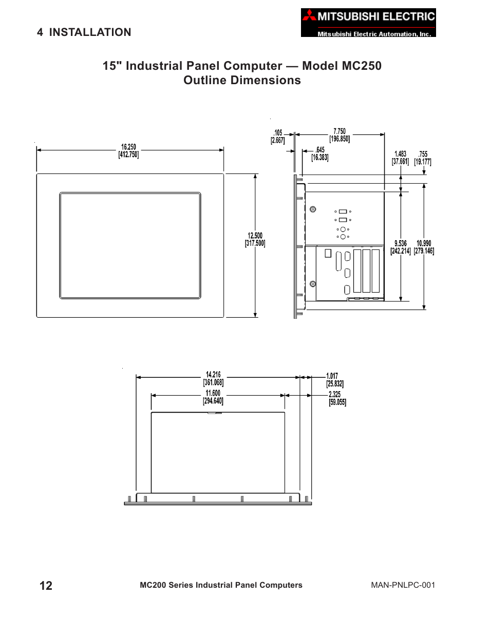 Mc250 | MITSUBISHI ELECTRIC MC 200 User Manual | Page 16 / 30