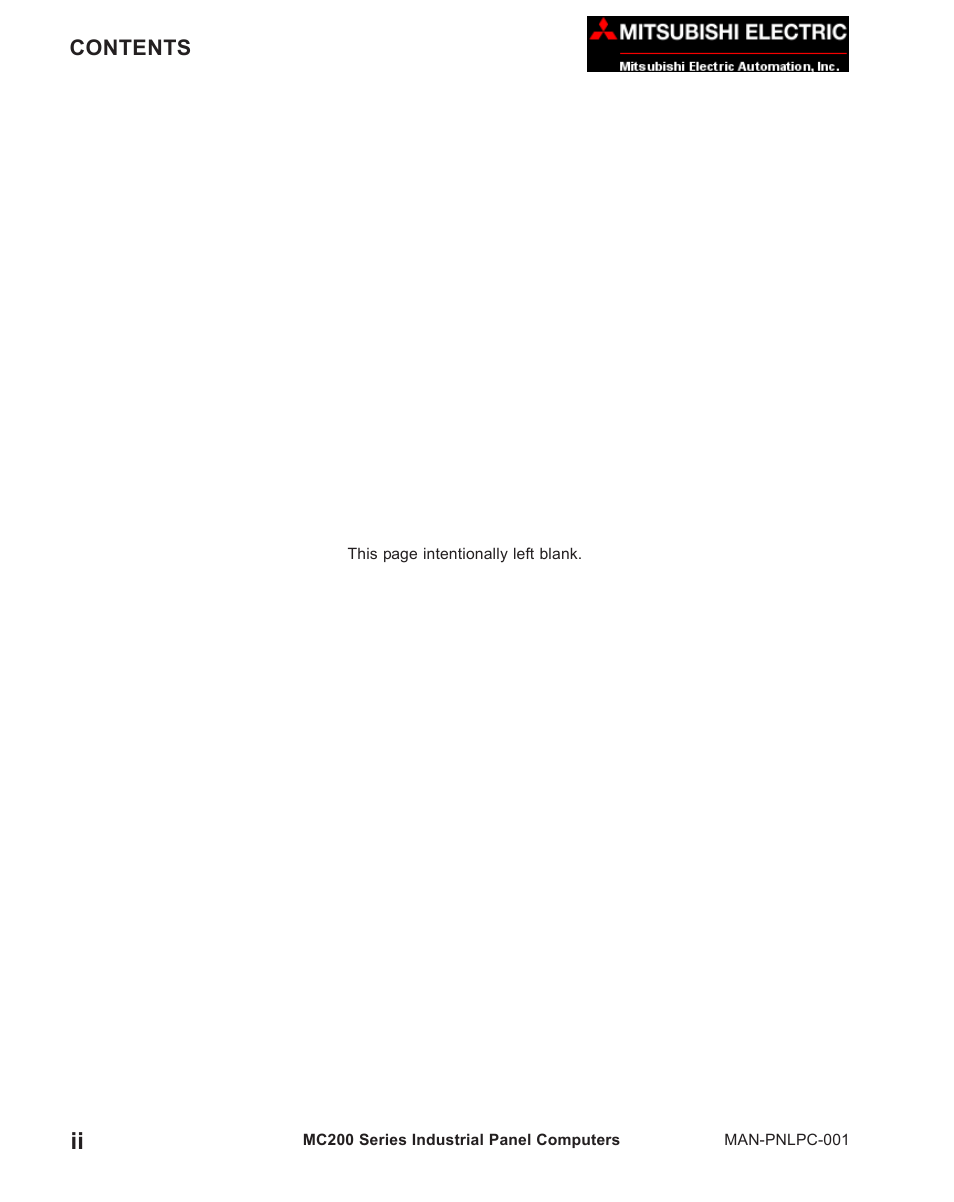 MITSUBISHI ELECTRIC MC 200 User Manual | Page 4 / 30