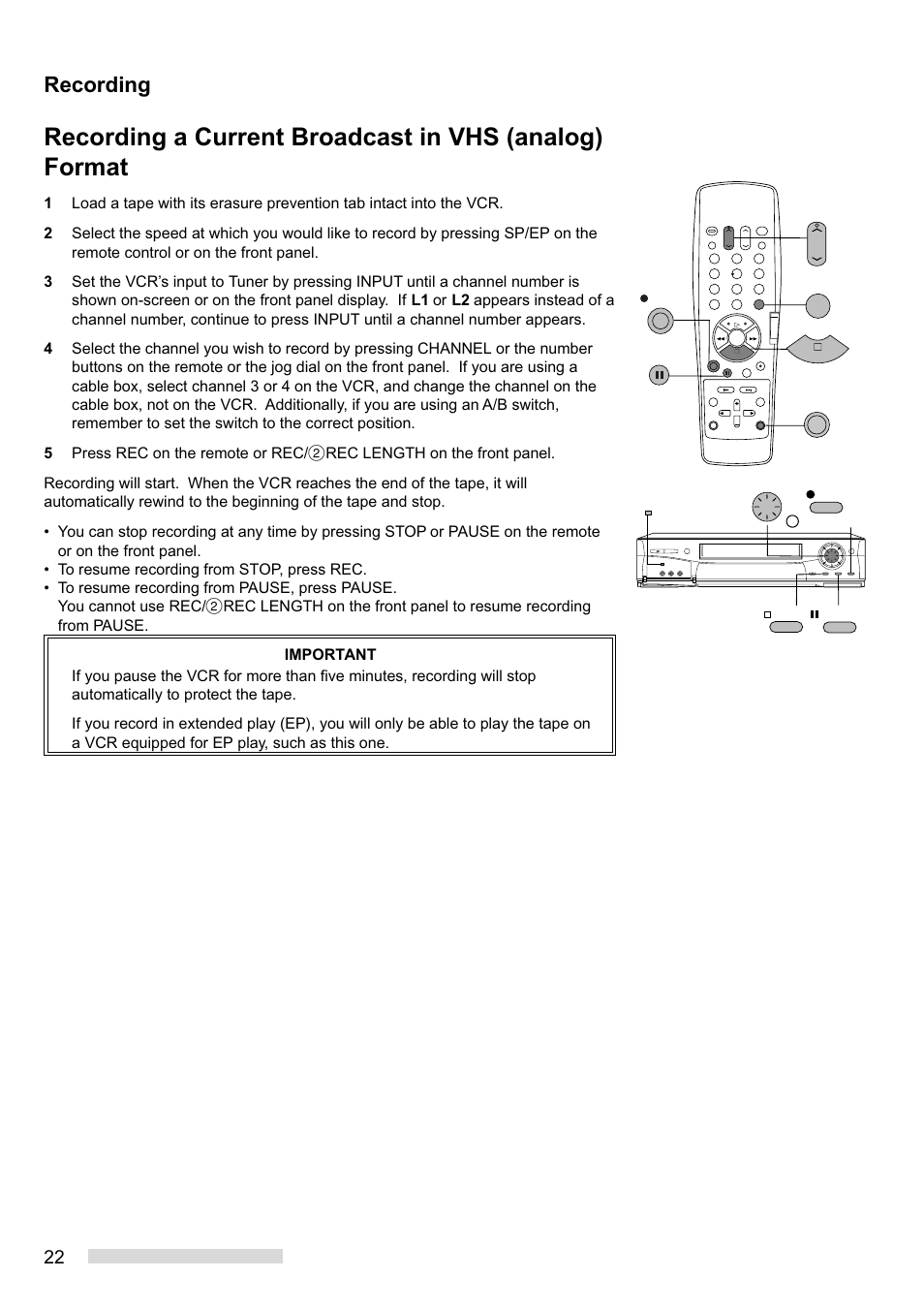 Recording | MITSUBISHI ELECTRIC HS-HD1100U User Manual | Page 24 / 64