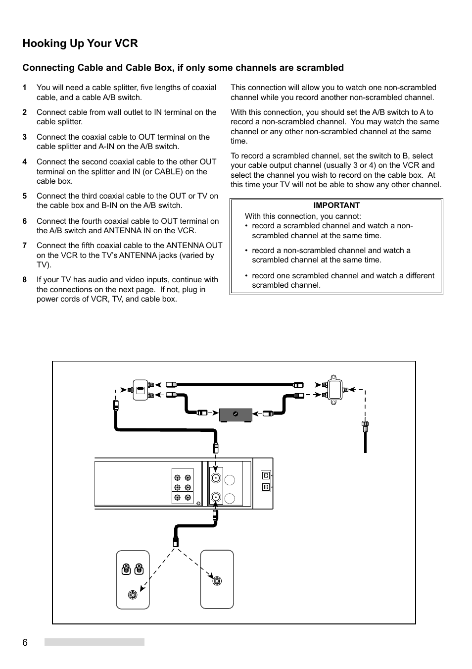 Hooking up your vcr | MITSUBISHI ELECTRIC HS-HD1100U User Manual | Page 8 / 64