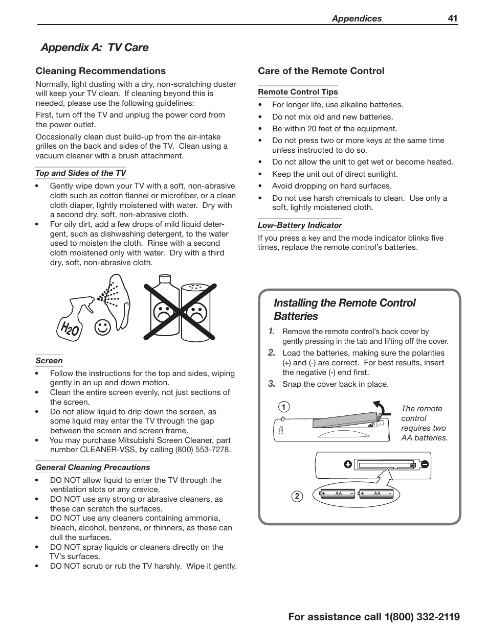 MITSUBISHI ELECTRIC 3D DLP HOME-CINEMA TELEVISION SERIES 742 User Manual | Page 41 / 62