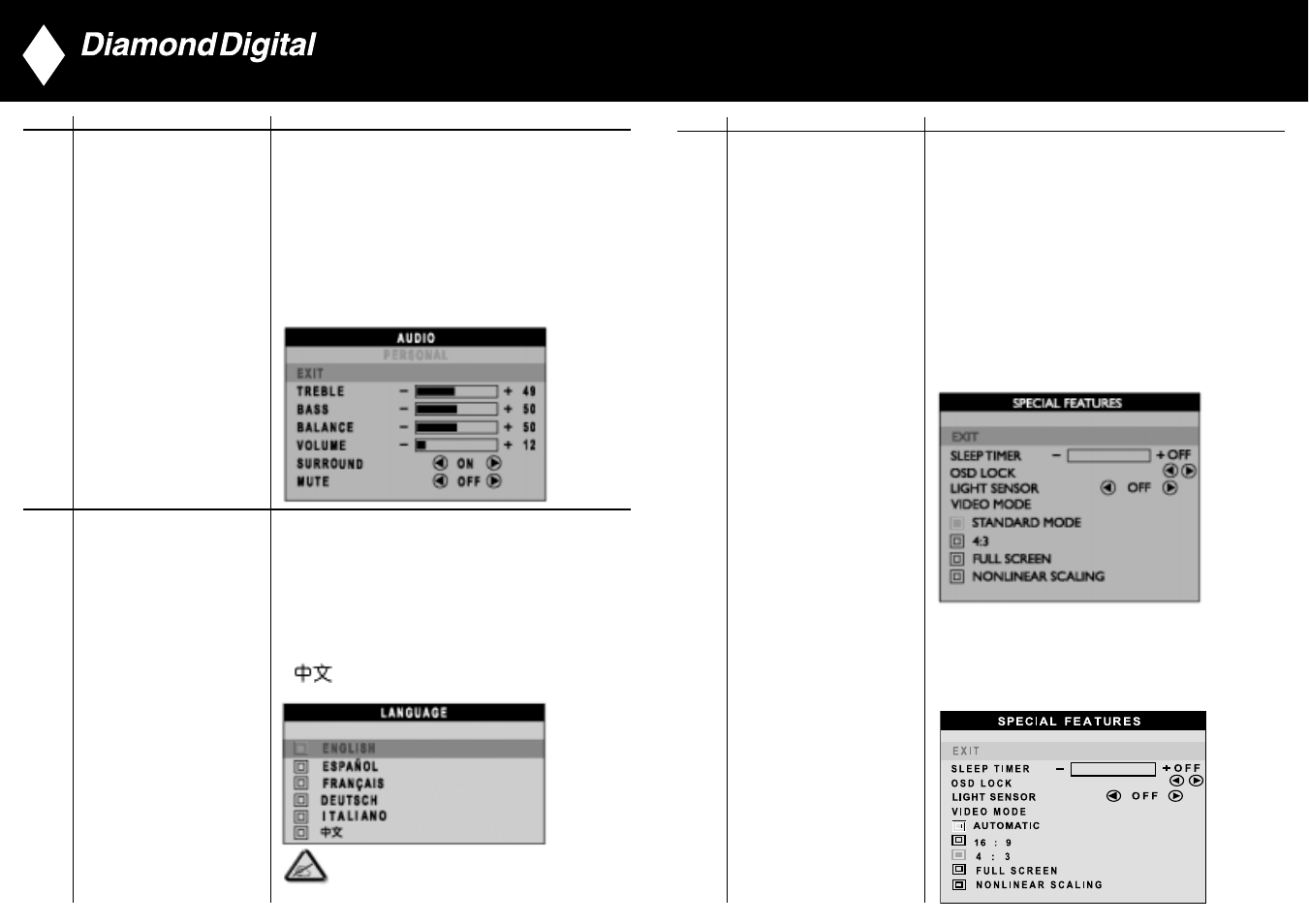 Multimedia information display | MITSUBISHI ELECTRIC DV300 User Manual | Page 18 / 32