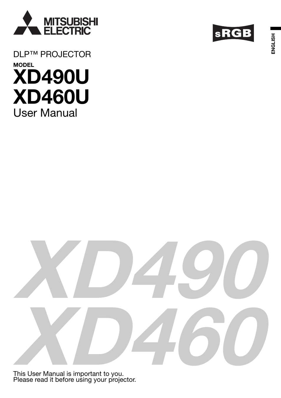 MITSUBISHI ELECTRIC DLP XD460U User Manual | 40 pages